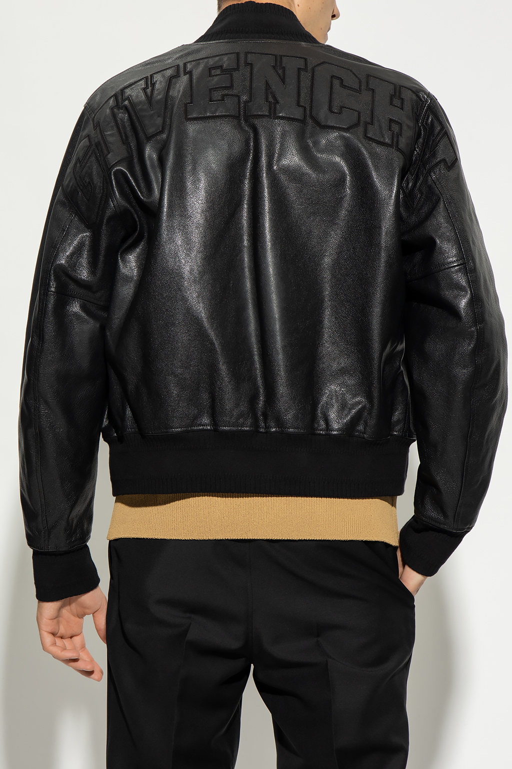 Givenchy leather shop bomber jacket